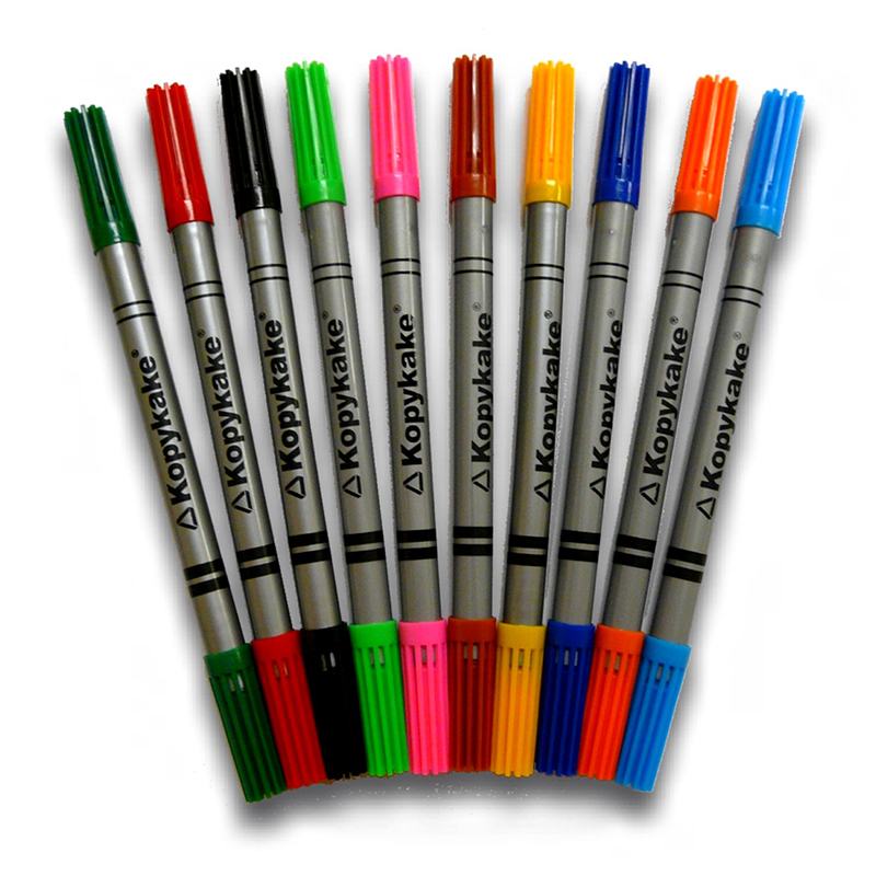 Kopykake Coloring Pens, Set of 10 Colors Food Color Markers - BakeDeco.Com