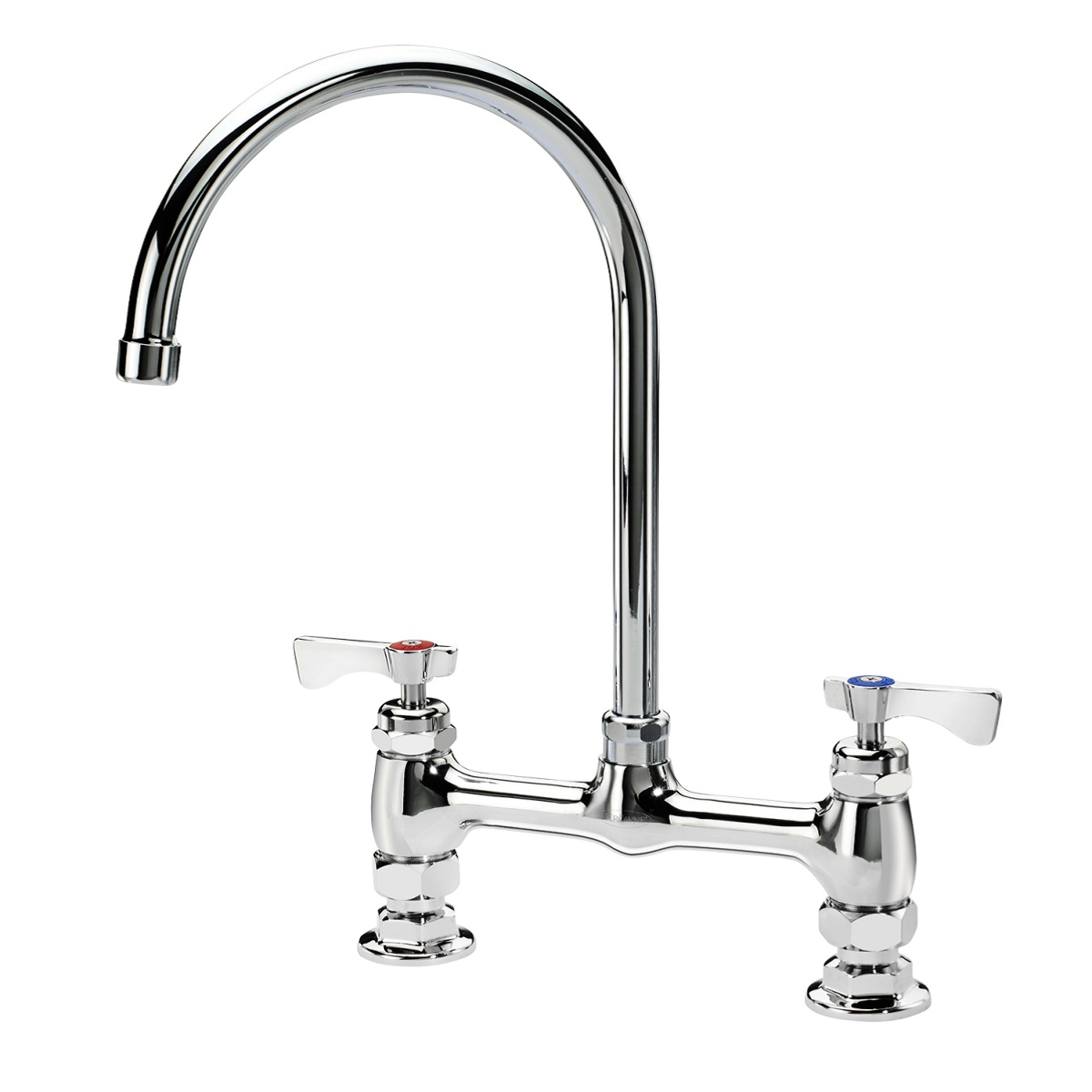 Krowne 15-802L Deck Mount Faucet, 8-1/2" Gooseneck Spout