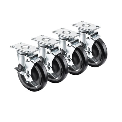 Krowne 28-113S 2-3/8" x 3-5/8" Swivel w/brake Plate Casters