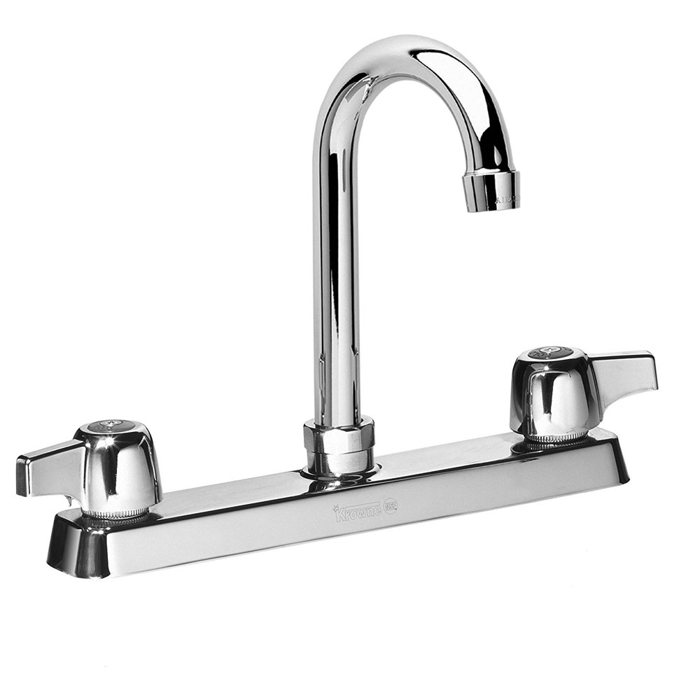 Krowne 8" Deck Mount Faucet with 6" Gooseneck Spout