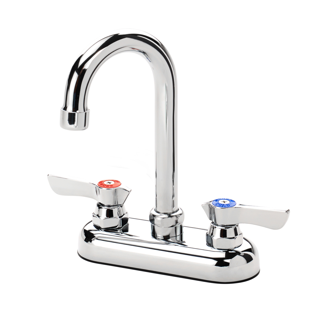 Krowne Metal 11-406L Silver Series 4" Center Deck Mount Faucet with 6" Spout