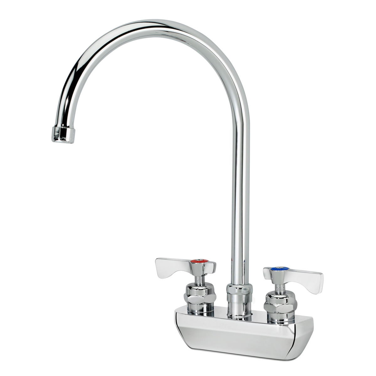 Krowne Metal 14-402L Royal Series 4" Center Wall Mount Faucet with 8-1/2" Gooseneck Spout