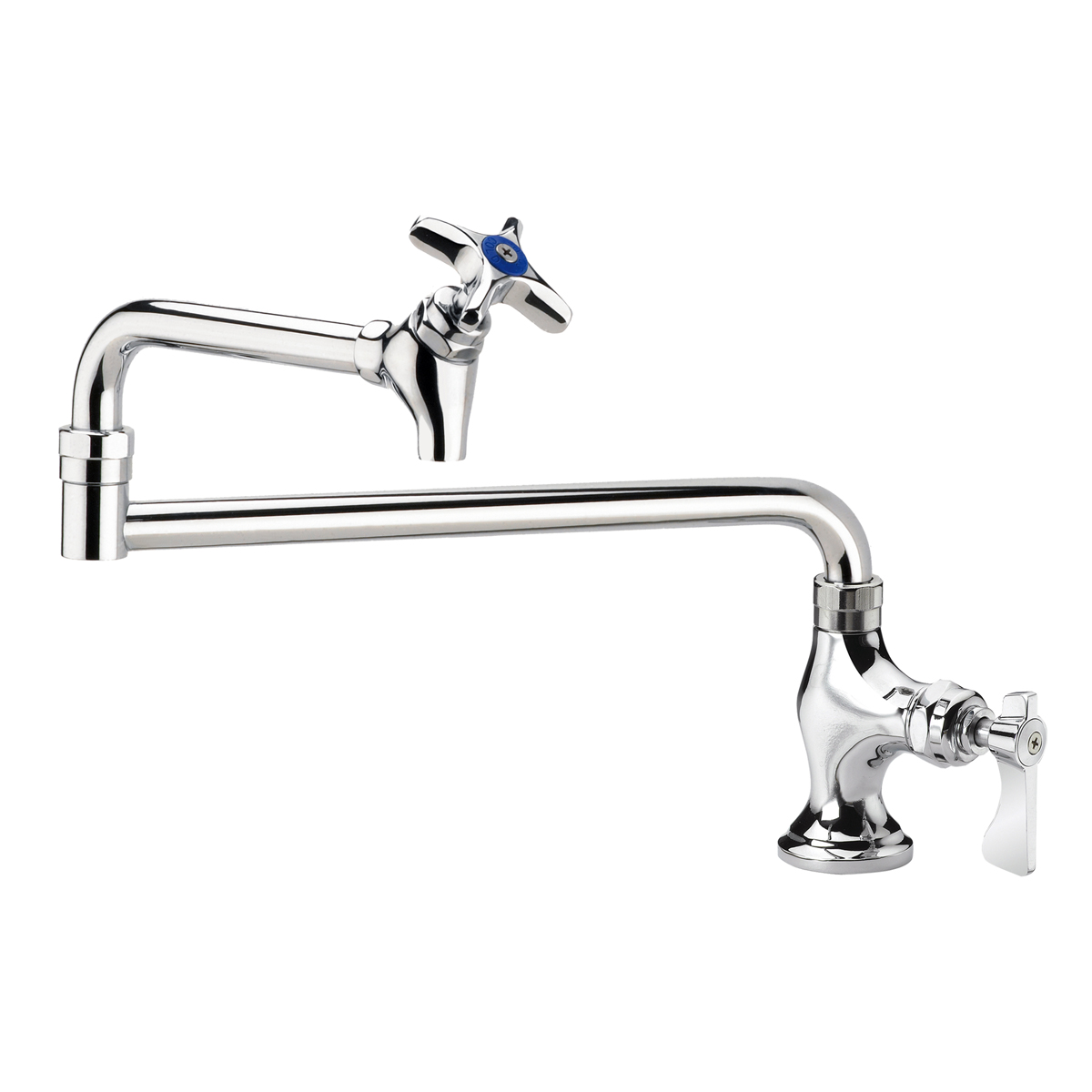 Krowne Metal 16-161L Royal Series Deck Mount Pot Filler Faucet with 12" Jointed Spout