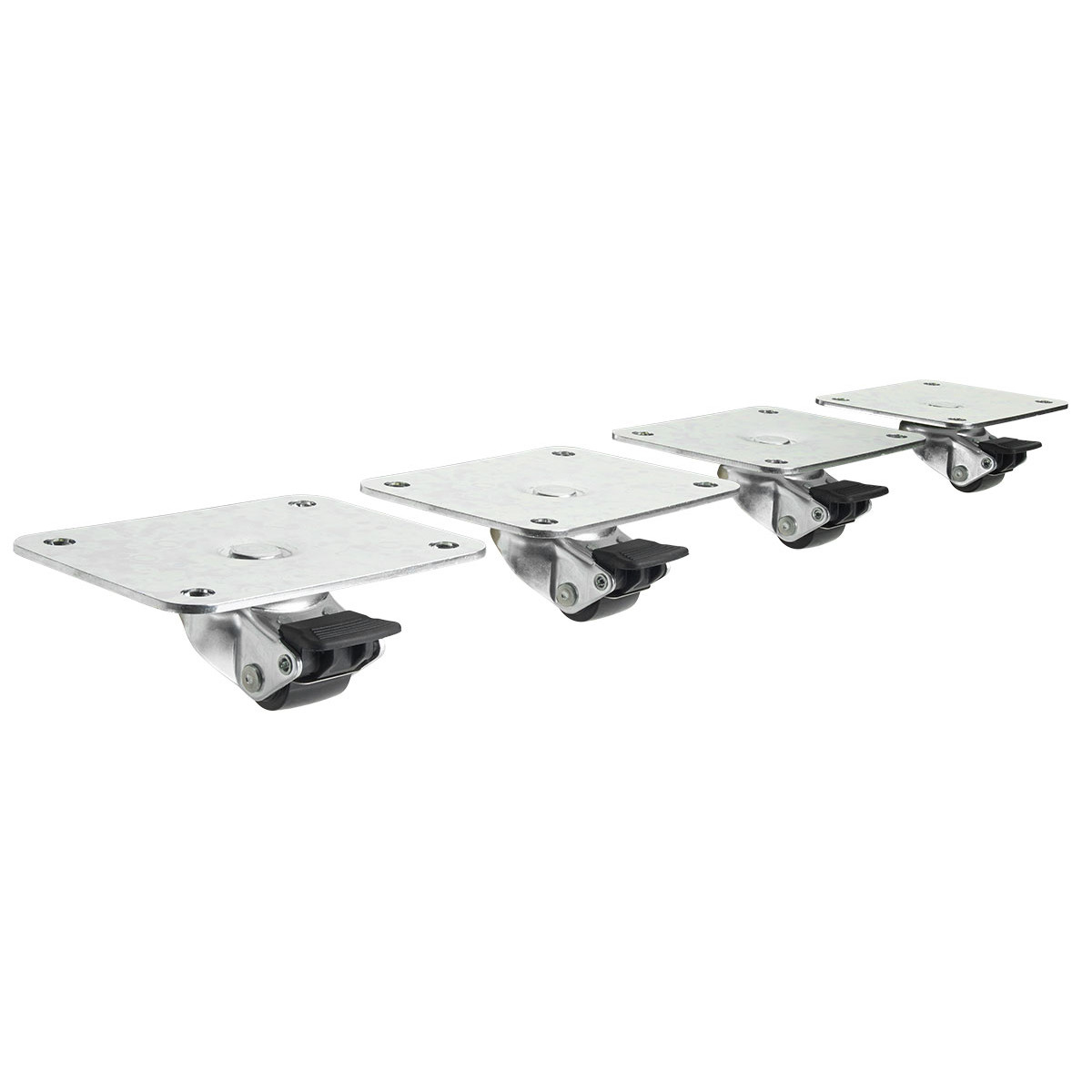 Krowne Metal 28-168S 4" x 5" Plate Caster with 1" Wheel (Set of 4)