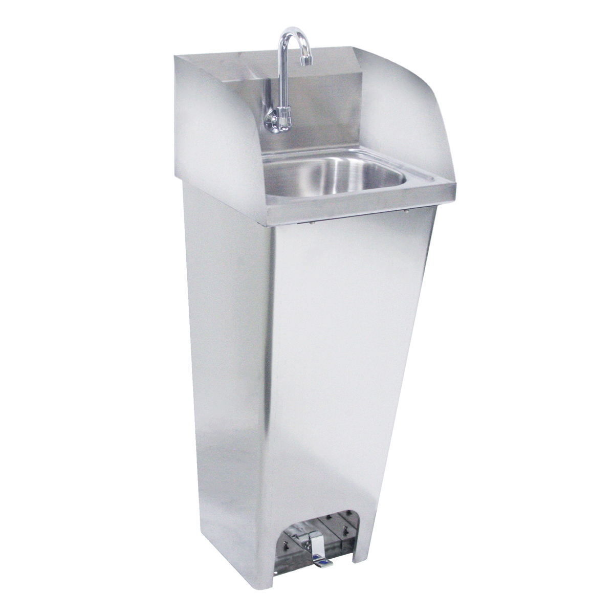 Krowne Metal HS-40 - 16" Wide Pedestal Hand Sink with Side Splashes