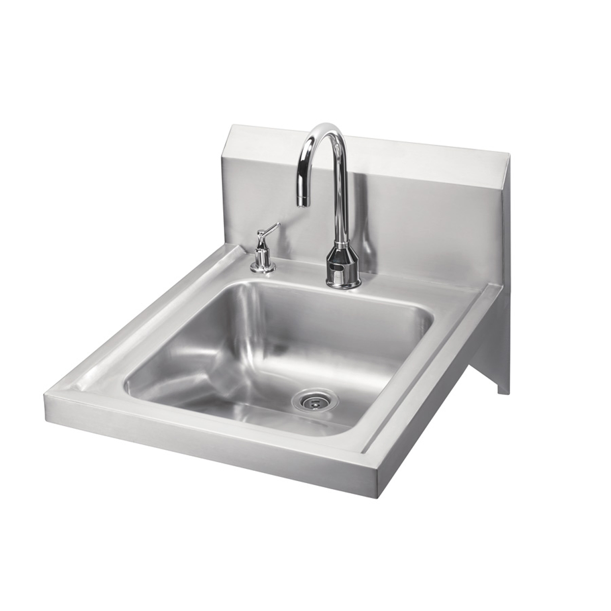 Krowne Metal HS-51 ADA Compliant Hand Sink with Single Hole, Deck Mount, 4-1/2" Gooseneck Electronic Faucet