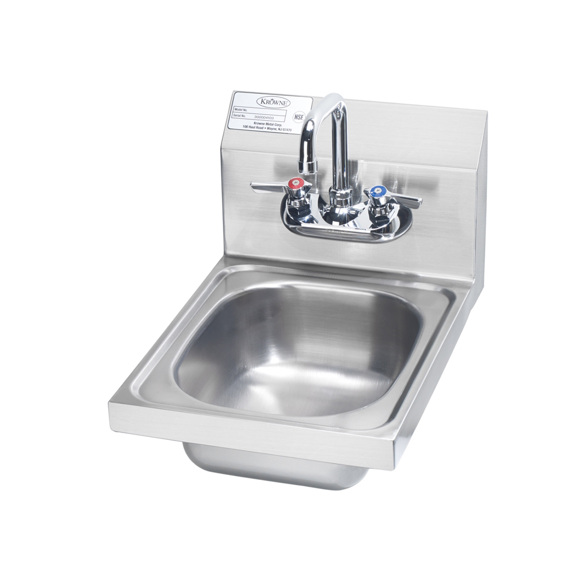 Krowne Metal HS-9L - 12" Wide Space Saver Hand Sink