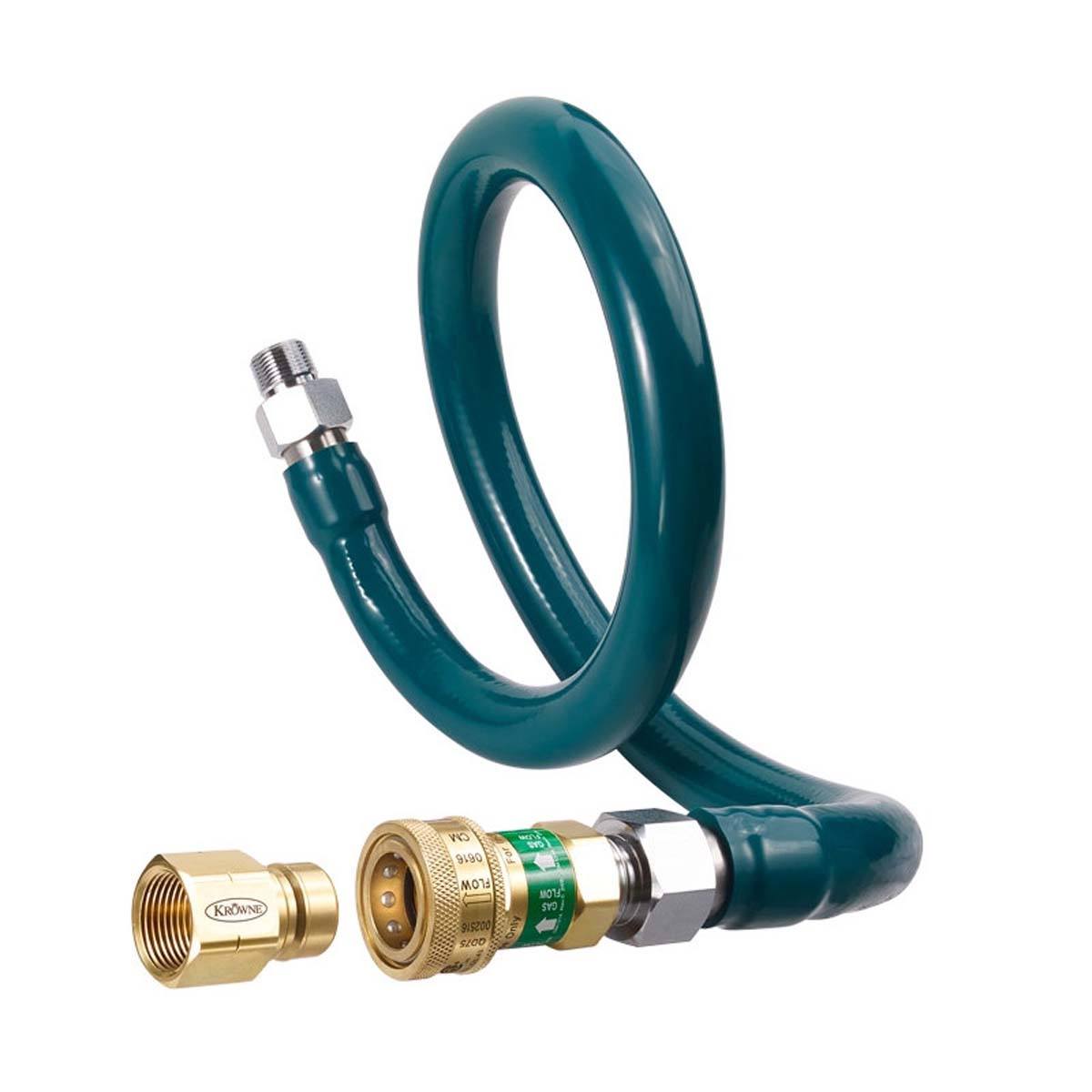 Krowne Metal M10024K5 Royal Series 1" x 24" Gas Connector Kit 5 (Gas Hose, Quick Disconnect)