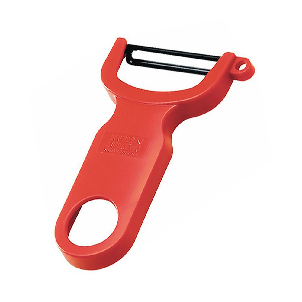 Kuhn Rikon Peeler Plastic handle, Carbon Steel Blade - Red