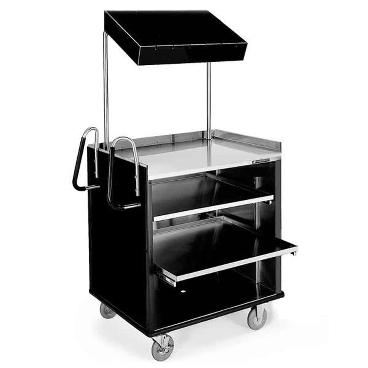 Lakeside LA660B Stainless Steel Compact Mart Cart Black Laminate Finish