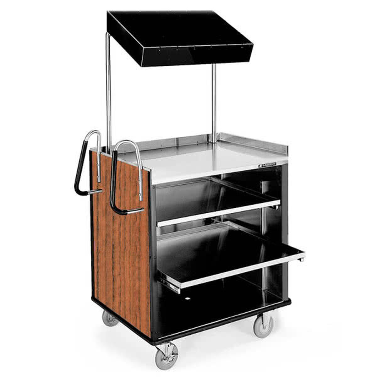Lakeside LA660VC Stainless Steel Compact Mart Cart Victorian Cherry Laminate Finish