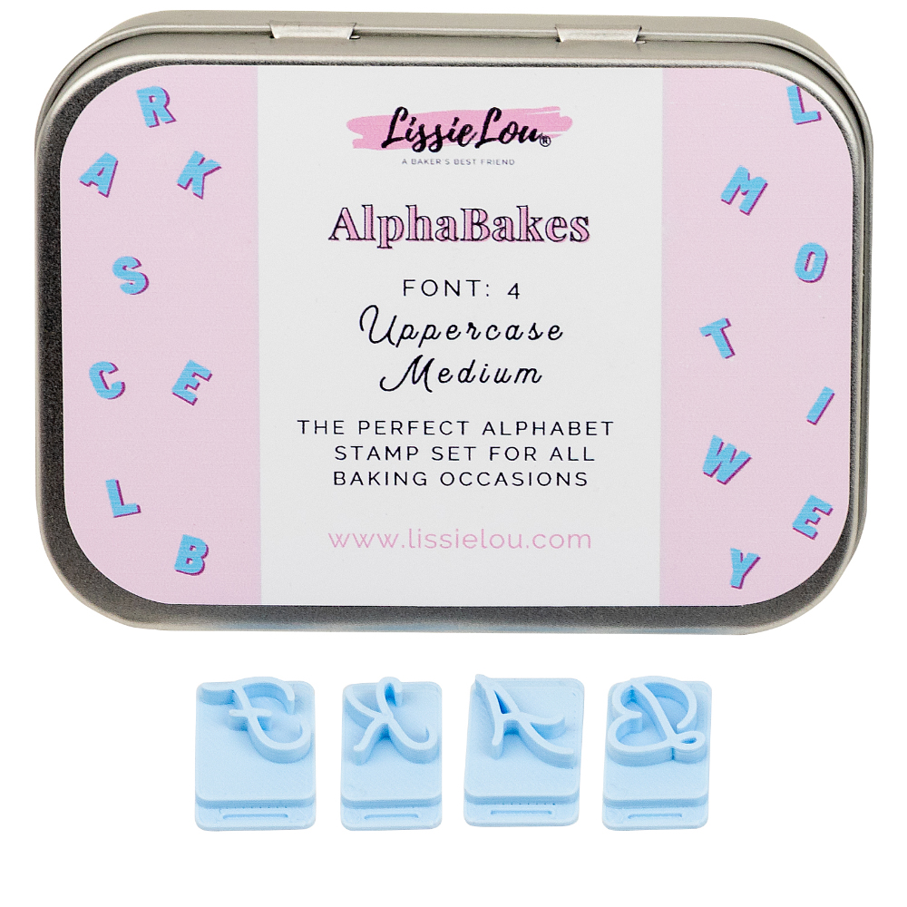 Lissie Lou Alpha Bakes Font 4 Uppercase Alphabet Stamp Tile Set