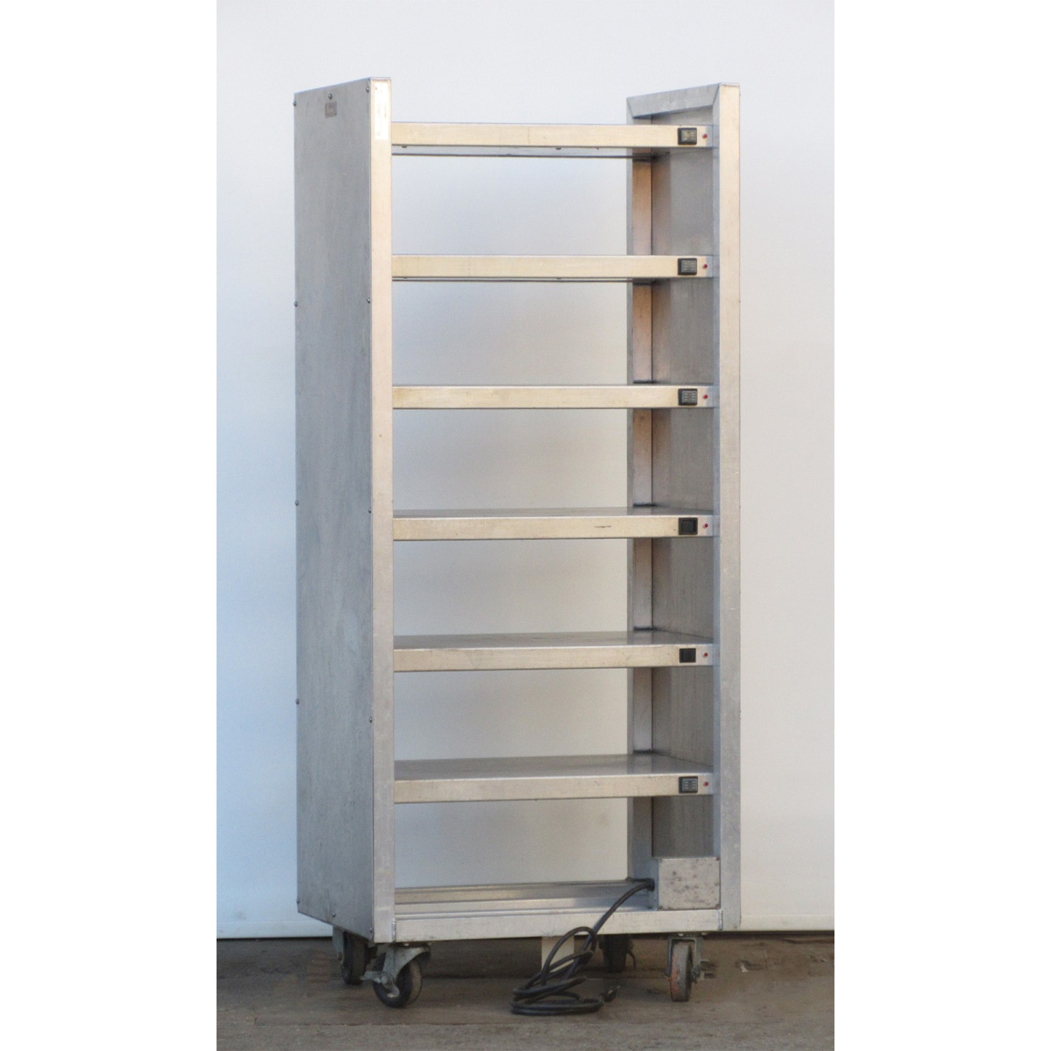 Lockwood FWS-2127-6 Mobile Pizza Food Warming Shelf, Used Excellent Condition