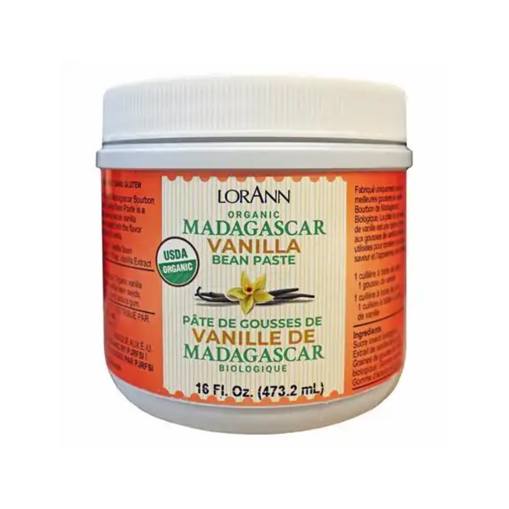 LorAnn Oils Organic Madagascar Vanilla Bean Paste, 16 oz.