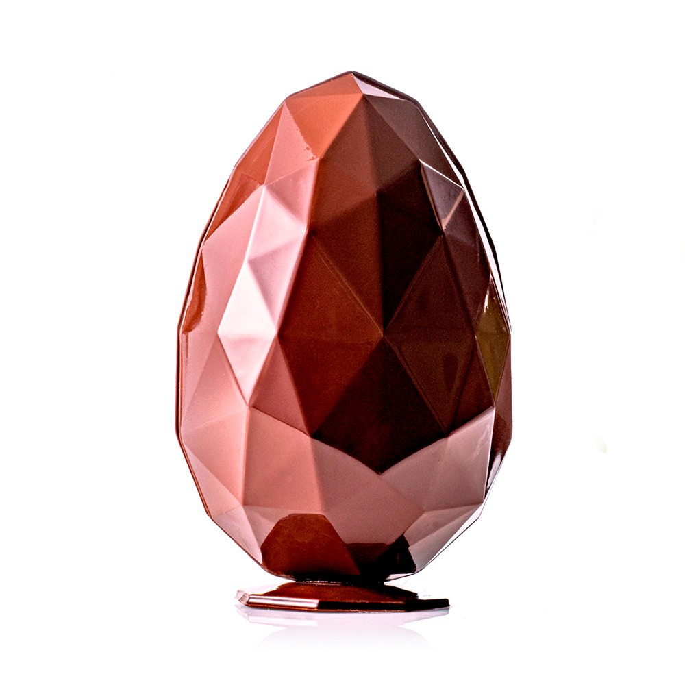 Martellato 20U3D07 Thermoformed Plastic Chocolate Diamond Egg Mold 