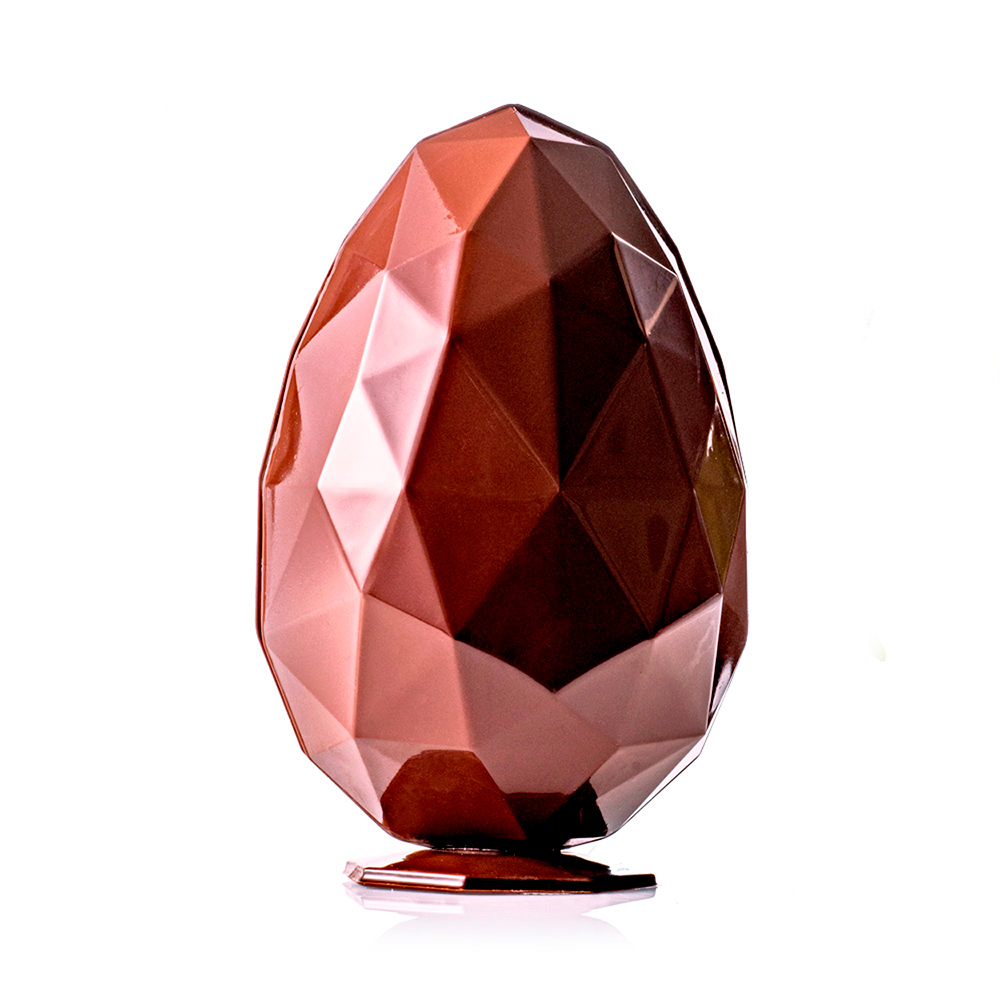 Martellato 20U3D07 Thermoformed Plastic Chocolate Diamond Egg Mold