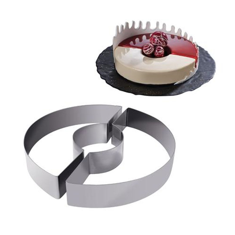 Martellato 33H4X20S Cake Idea Stainless Steel Round Cake Ring, 2 pc set