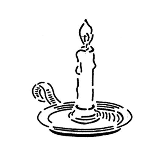 Martellato Candle Plastic Decorating Cake Stencil