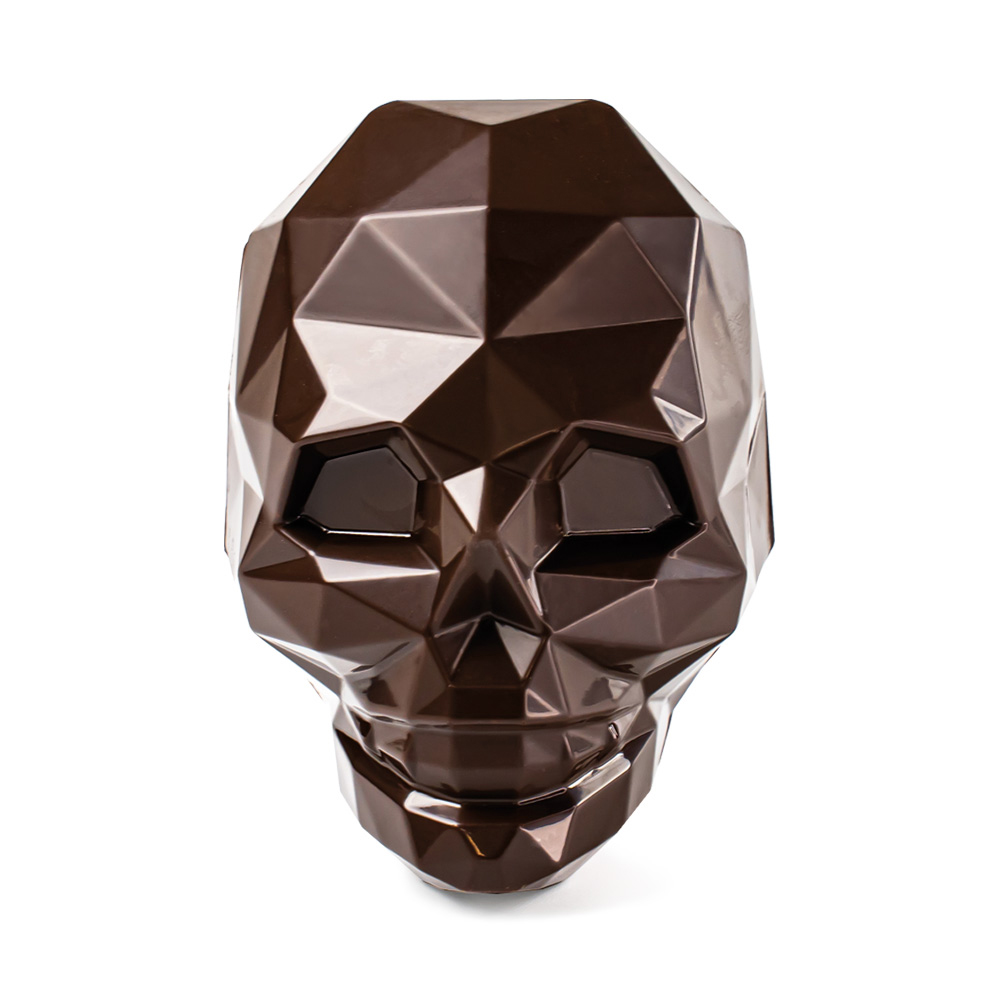 Martellato Polycarbonate Chocolate Mold, 3D Crystal Skull, 4 Cavities