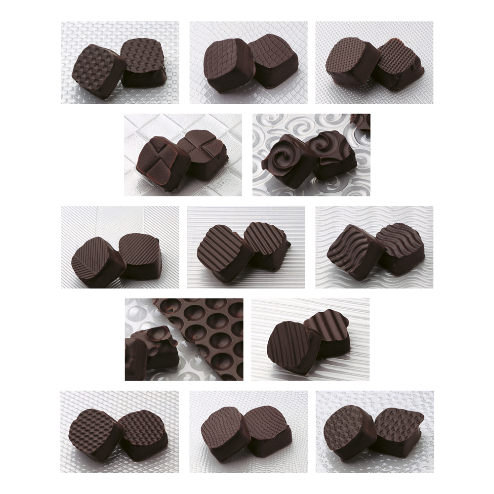 Martellato Chocolate Texture Sheets, Assorted 13 Different Designs, 1 of Each