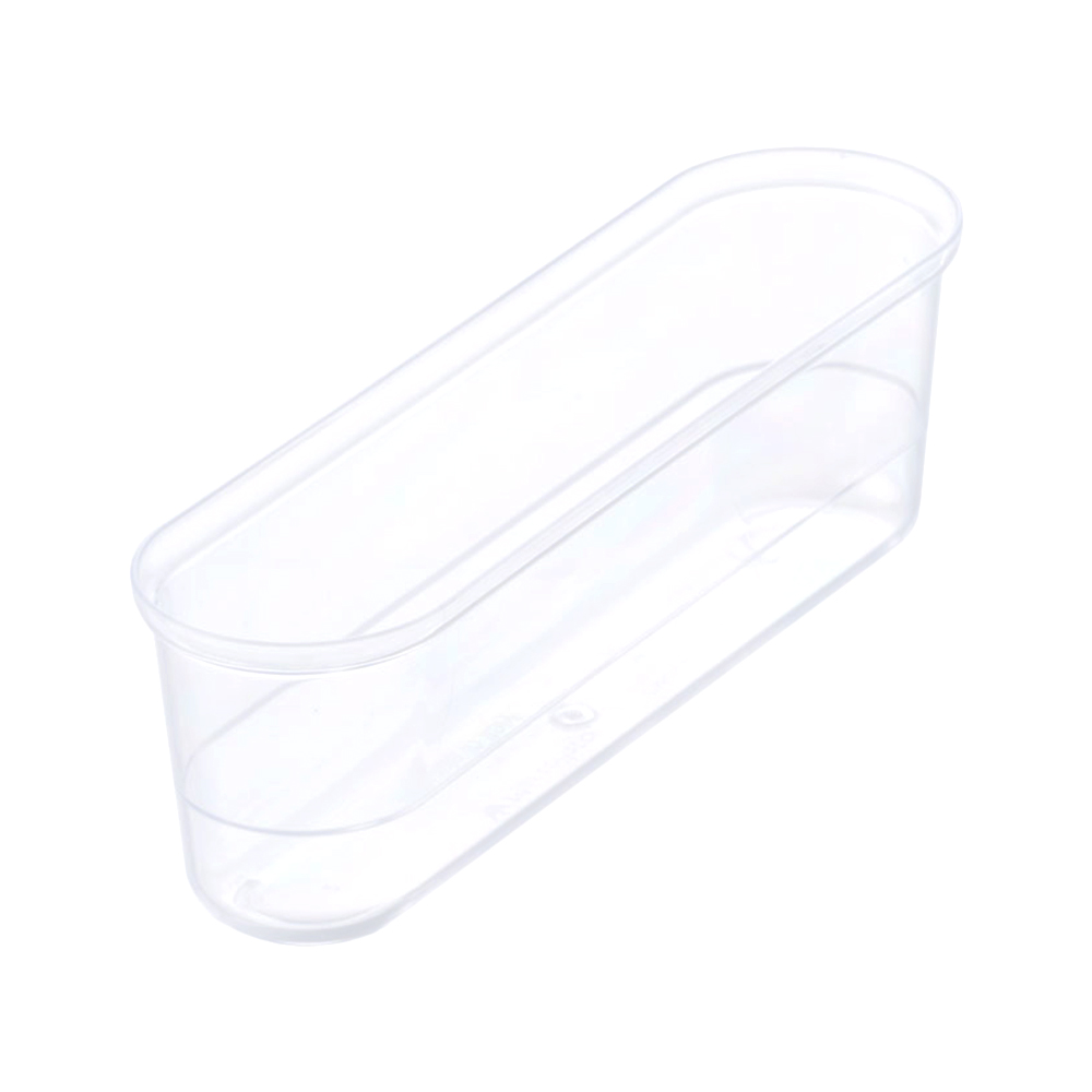 Martellato Clear Plastic Eclair Cups, 5.4" x 1.5" x 1.6" - Pack of 100