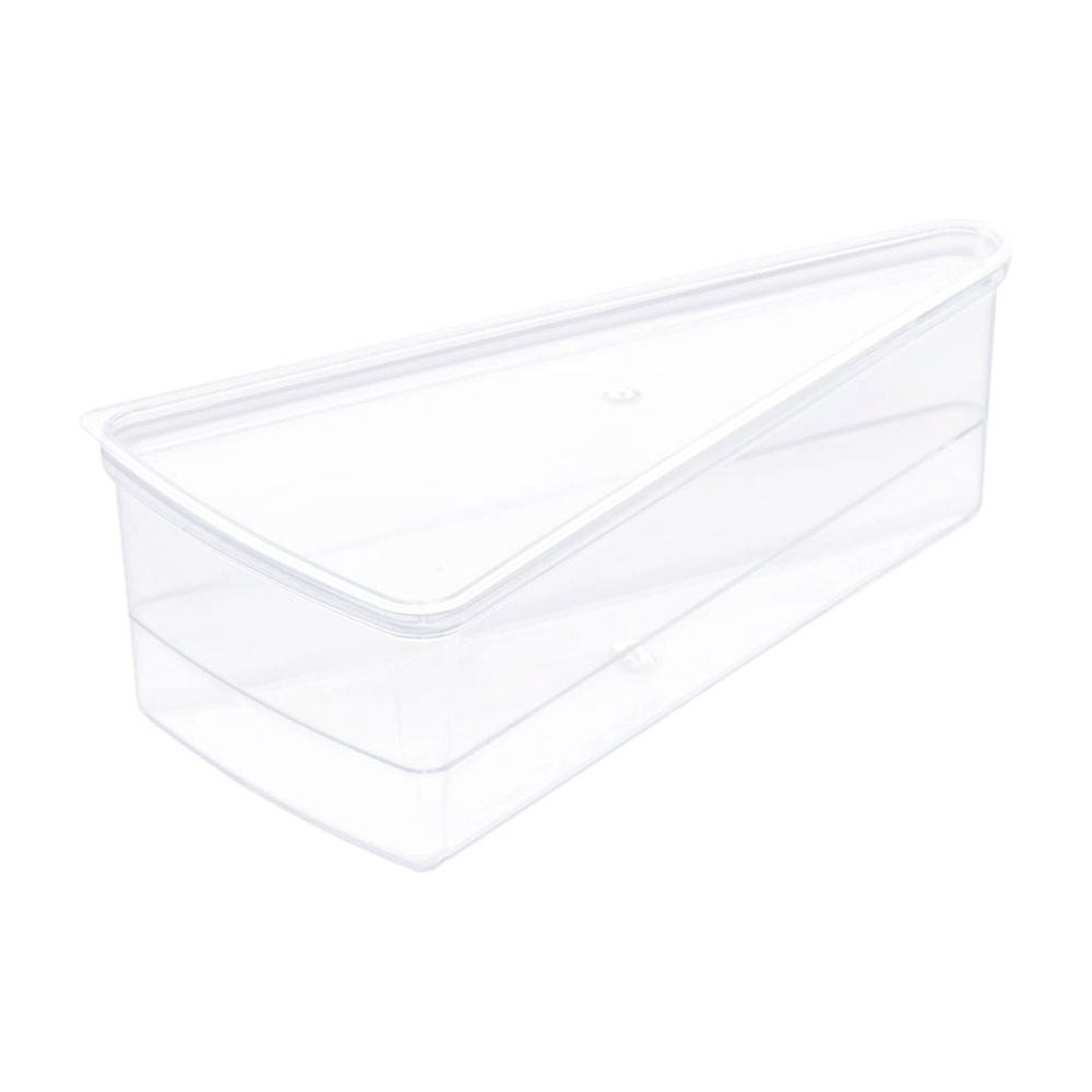 Martellato Clear Plastic Slice Dessert Cup, 5.3" x 2.7" x 1.7" - Pack of 100
