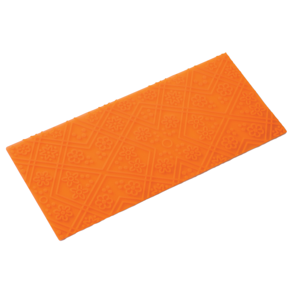 Martellato Decorative Silicone Mat for Log Dessert Mold, Floral Design