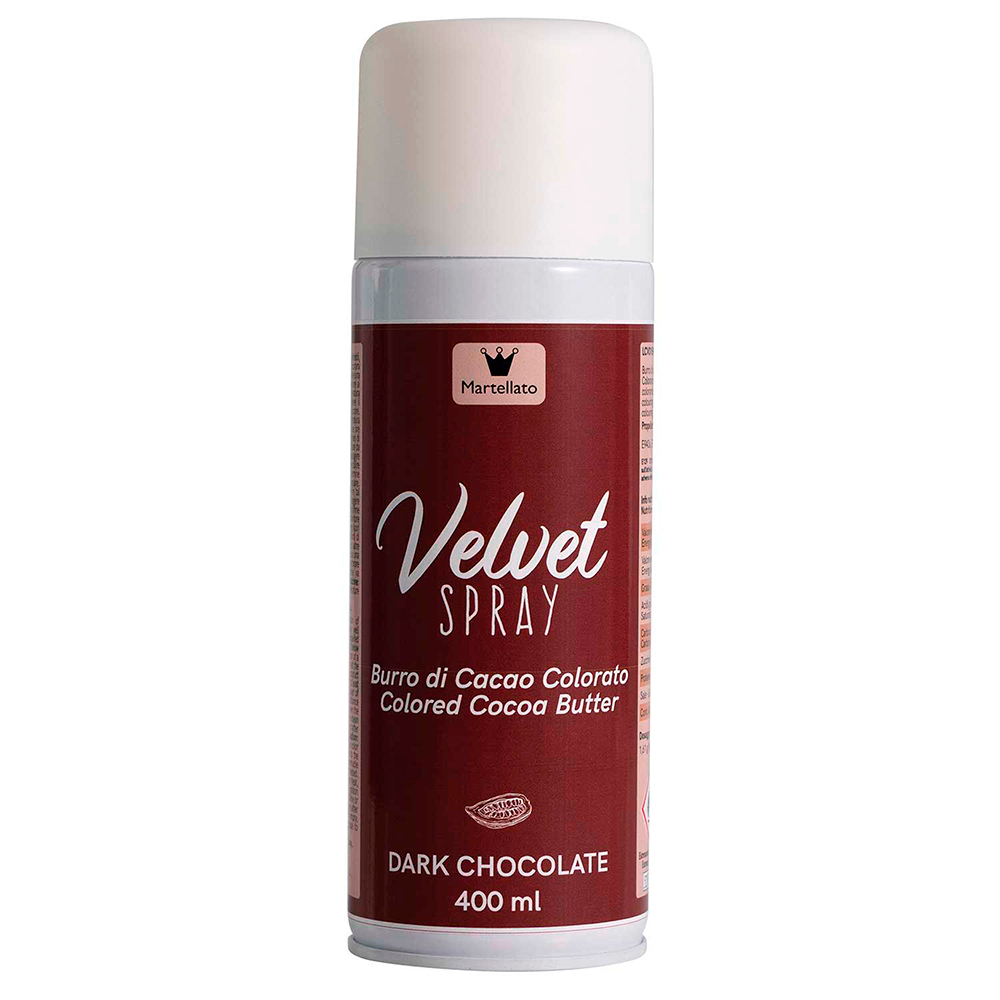 Martellato Edible Dark Chocolate Velvet Spray, 13.5 Oz