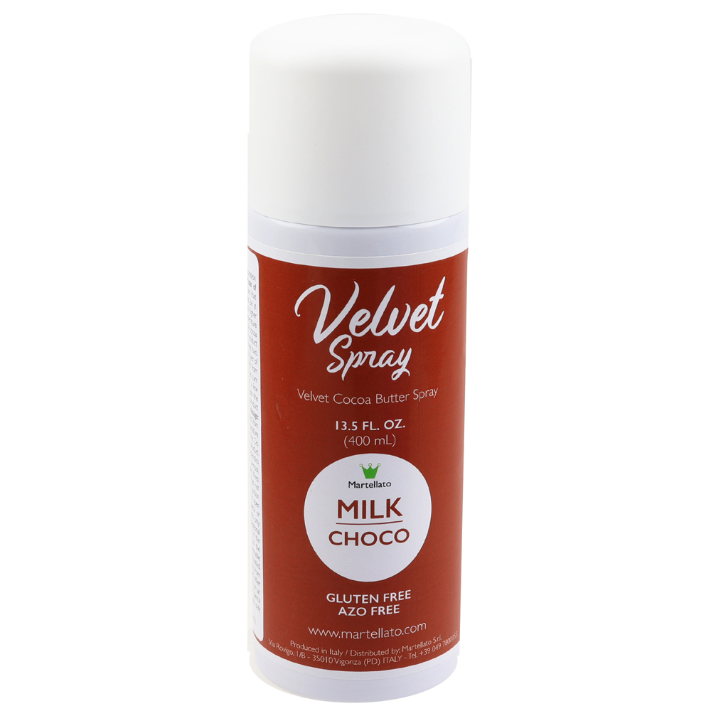 Martellato Edible Milk Chocolate Velvet Spray, 13.5 Oz 