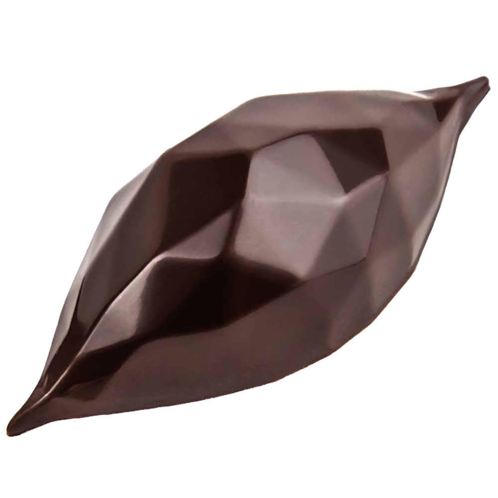 Martellato Polycarbonate Chocolate Mold, Crystal Cocoa Bean, 16 Cavities