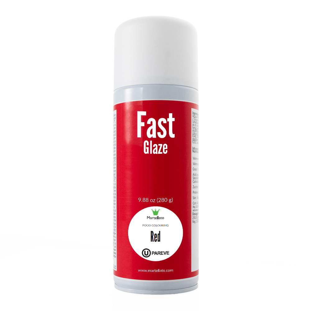 Martellato Red Fast Glaze Spray, 9.88 oz.