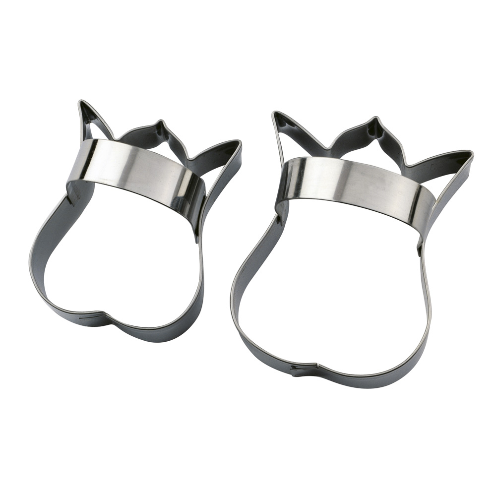Martellato Stainless Cutters w/Handles, Tulip, 2-Piece Set