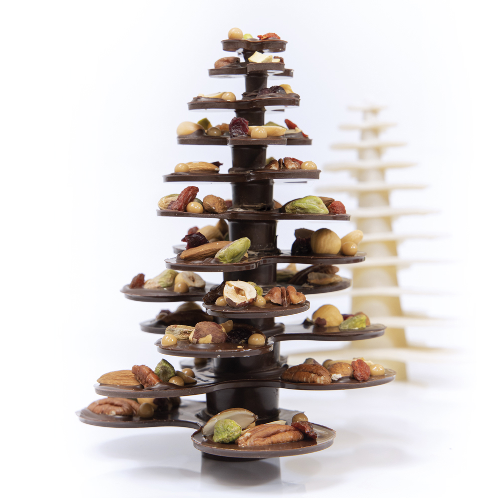 Martellato Thermoformed Modular Xmas Tree Chocolate Mold - Set of 2