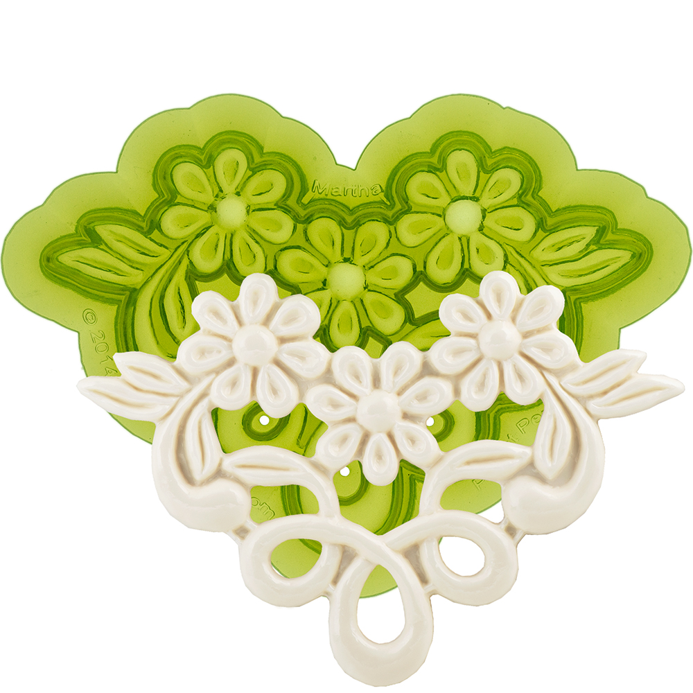 Martha Lace Silicone Fondant Mold by Marvelous Molds