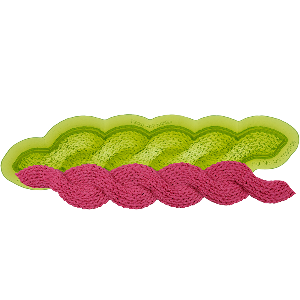 Marvelous Molds Cable Knit Border Mold
