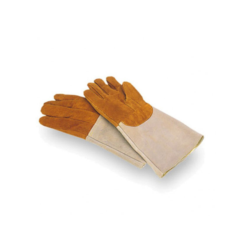 Matfer 773012 Leather 7 3/4 Baker Gloves with Forearm Protection Gloves ...