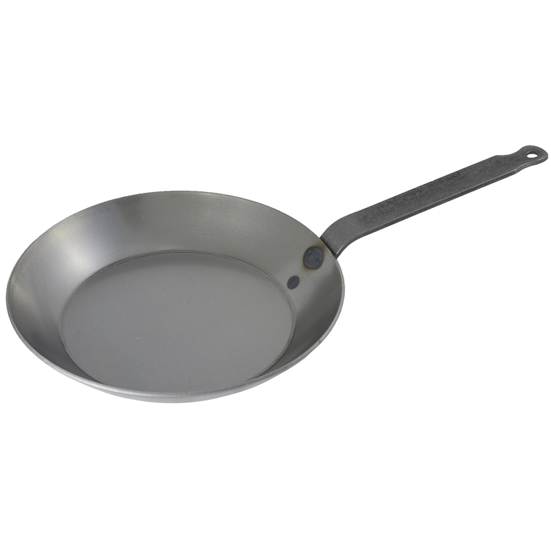 DeBuyer Carbon Steel Frying Pan 10-1/4 Inch Diameter 