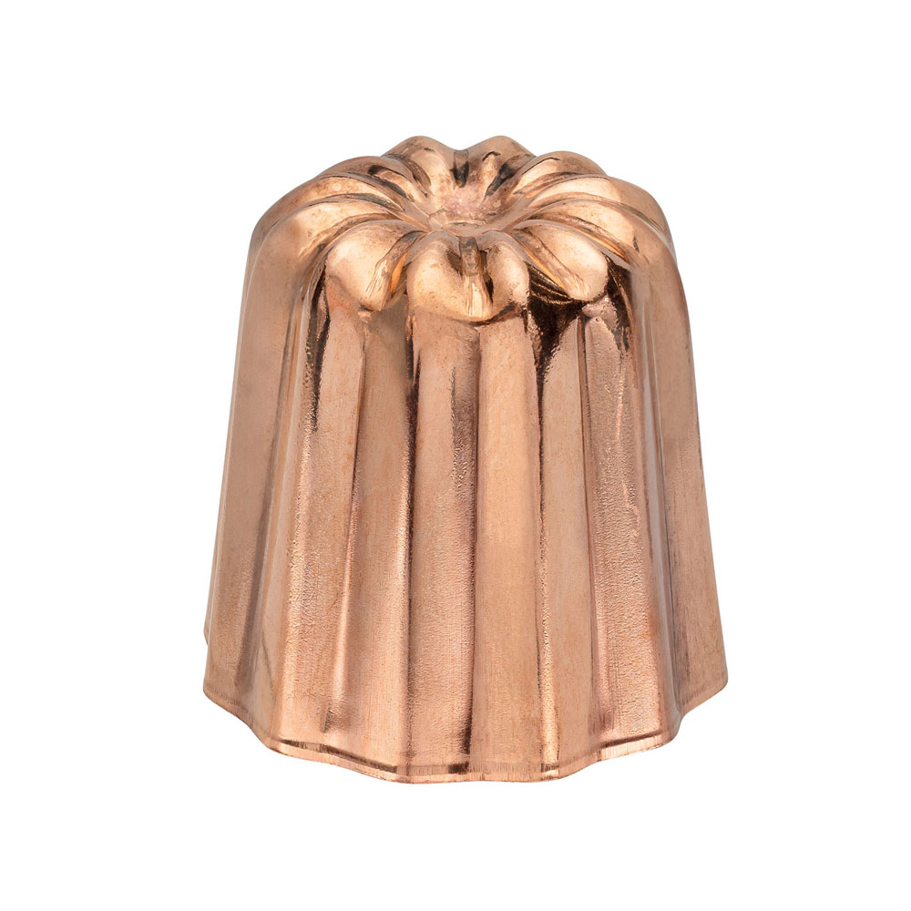 Matfer Cannele Mold Copper Exterior, 2-3/16" Dia. x 2-3/16" High 