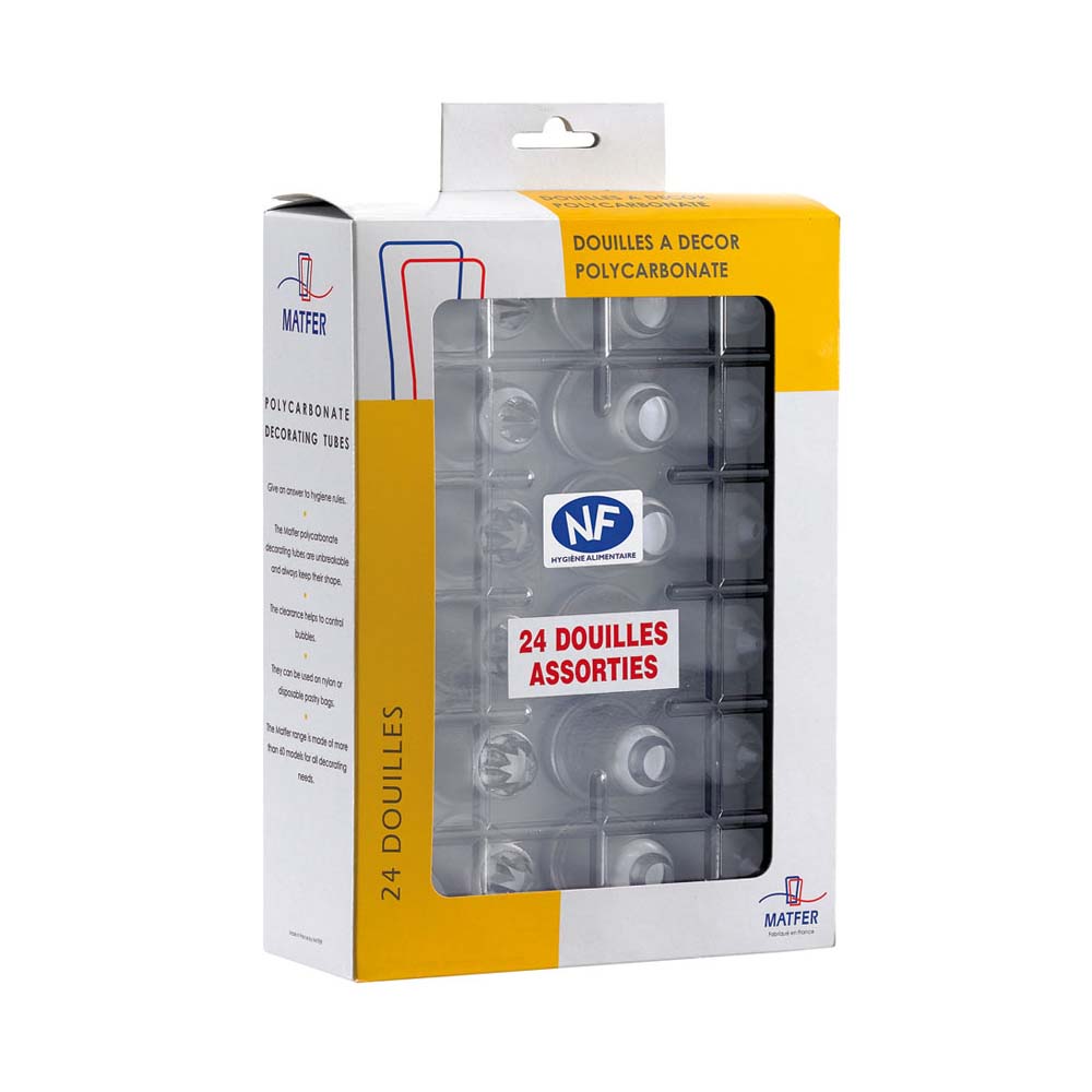 Matfer Decorating Tube Set Polycarbonate 24 Pc. Decorating Tip Sets