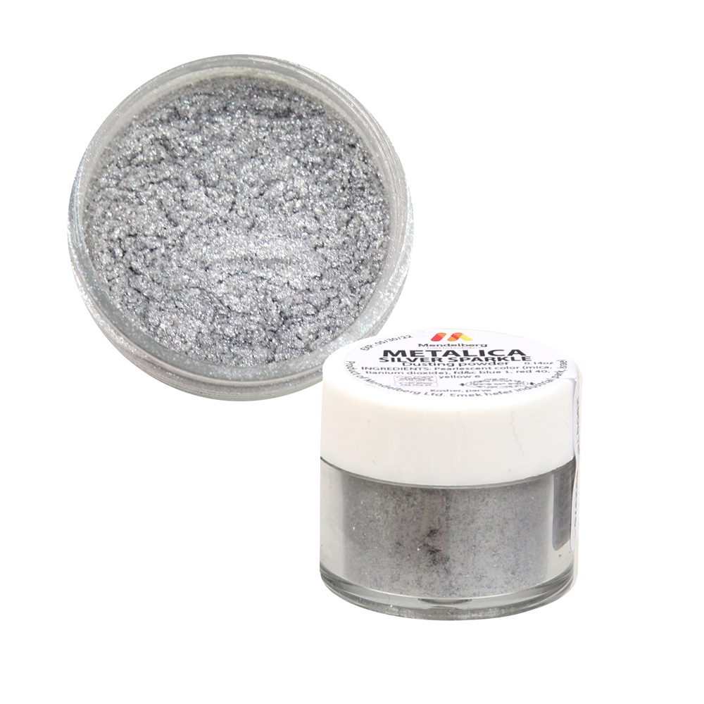 Mendelberg Silver Sparkle Metallic Dusting Powder, 4 Grams 
