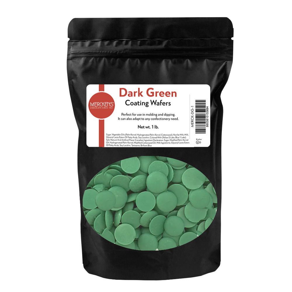 Merckens Dark Green Coating Wafers, 1 lb.