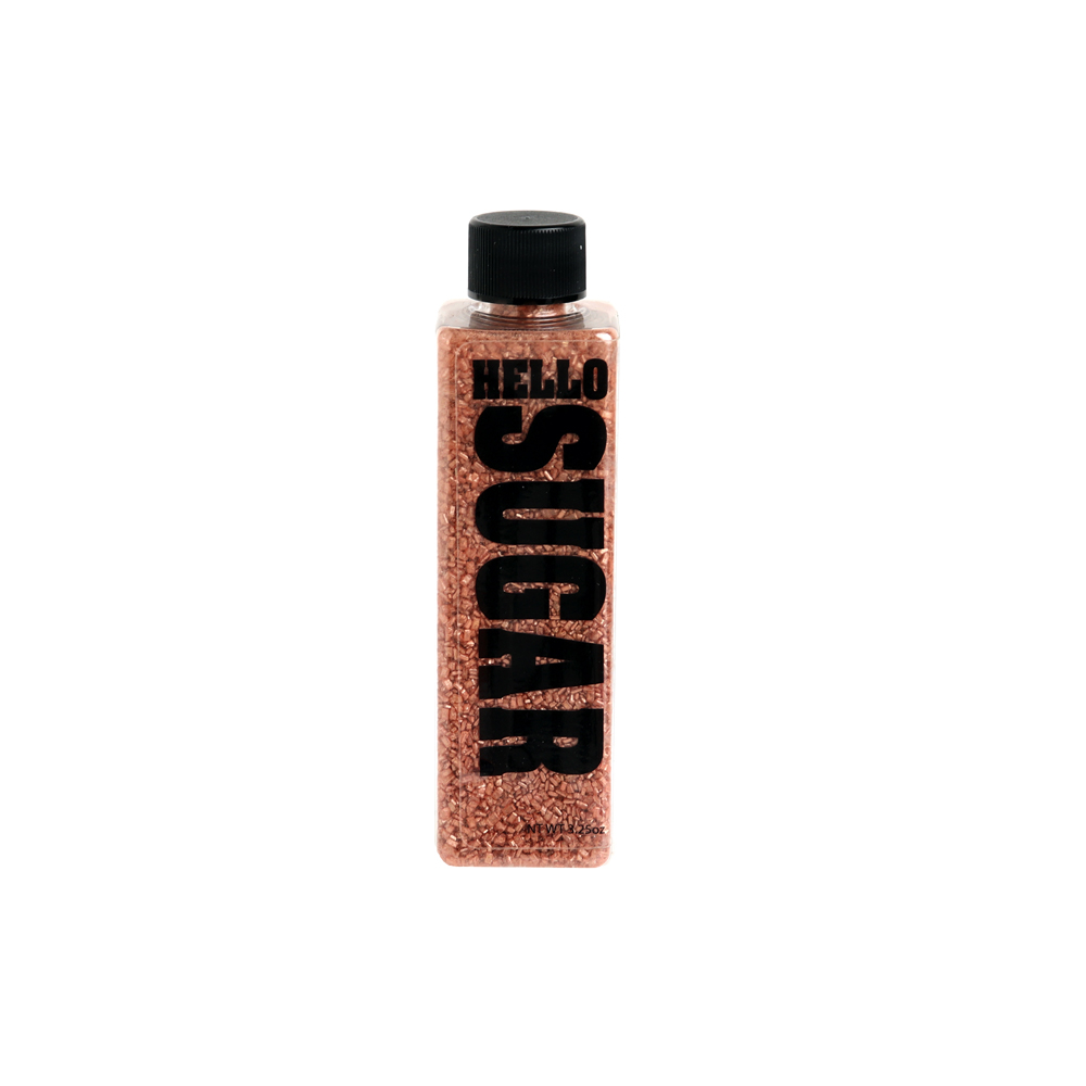Metallic Rose Gold Sugar Crystals, oz