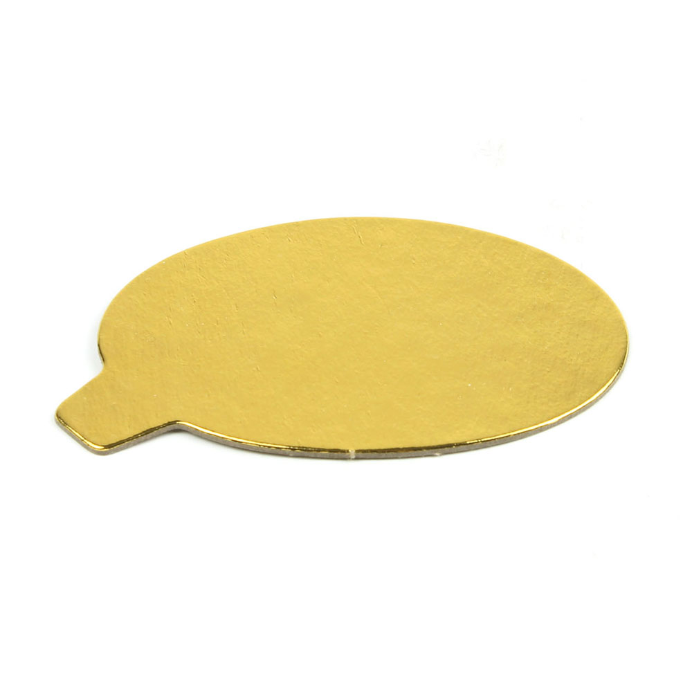 Mono-Board Gold Oval with Tab; 3-7/8" x 2-1/2" - Pack of 25