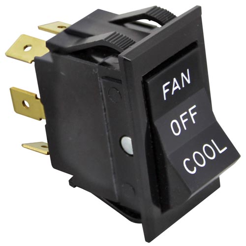 Montague OEM # 20318-1 / 23130-4 / #2A / #2B / 01305-6 / 1305-6 / V17-2, On/Off/On Rocker Switch - 20A/125/277V