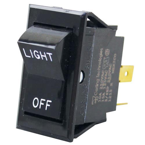 Montague OEM # 23129-0 / 01293-9 / 1293-9 / EV-17-3 / V17-3, Momentary On/Off Rocker Switch - 15A/125V 10A/250V