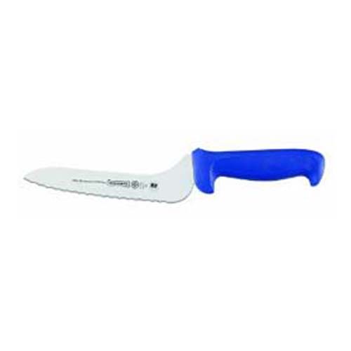 Mundial 7 Inch Offset Serrated Edge Sandwich Knife, Blue