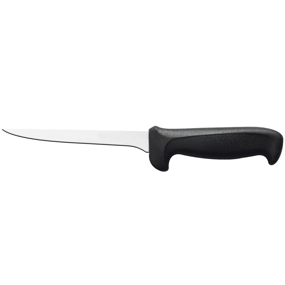 Mundial Balck Boning Knife 6" Narrow Stiff Blade, Poly Handle