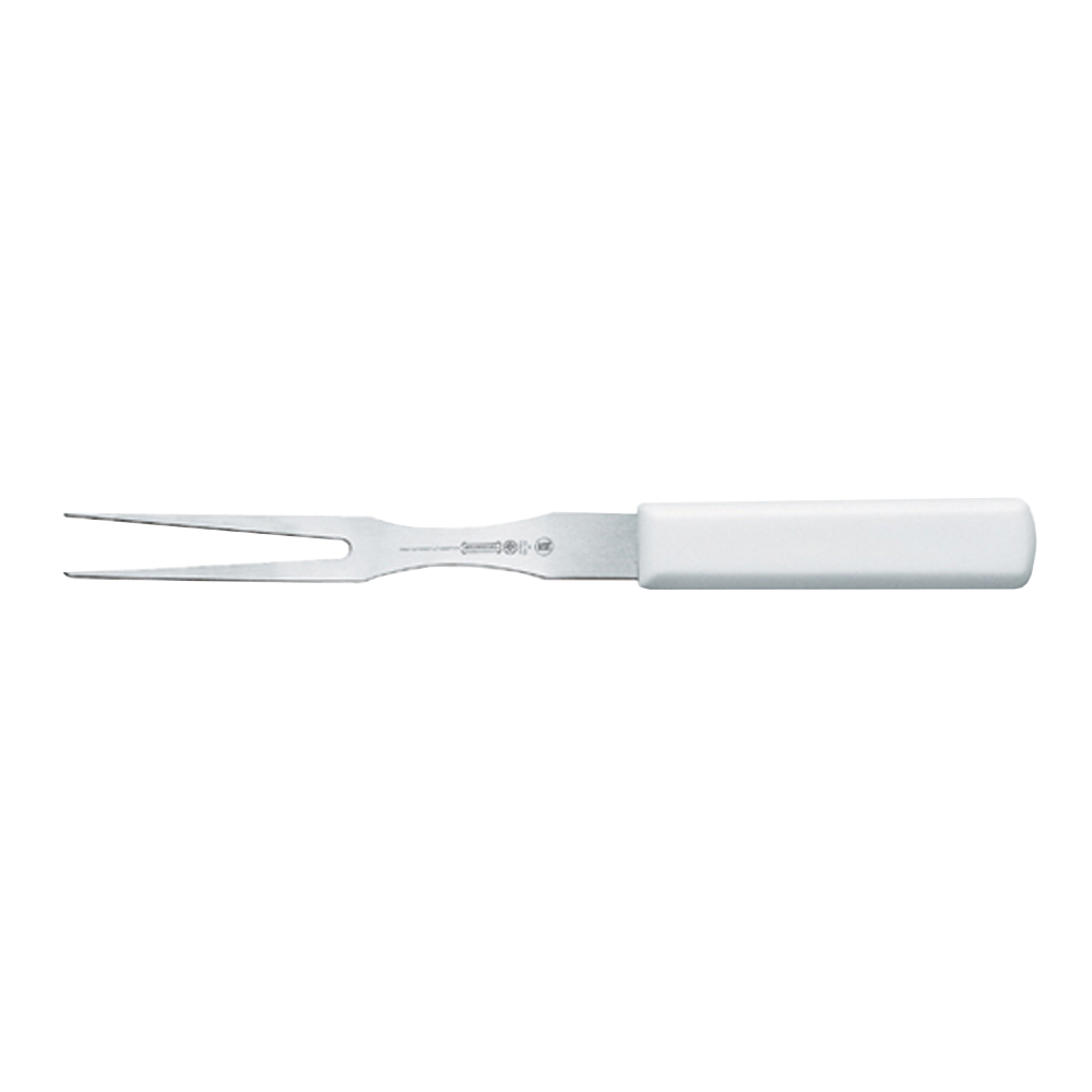 Mundial Kitchen Fork White Plastic Handle 12" Length