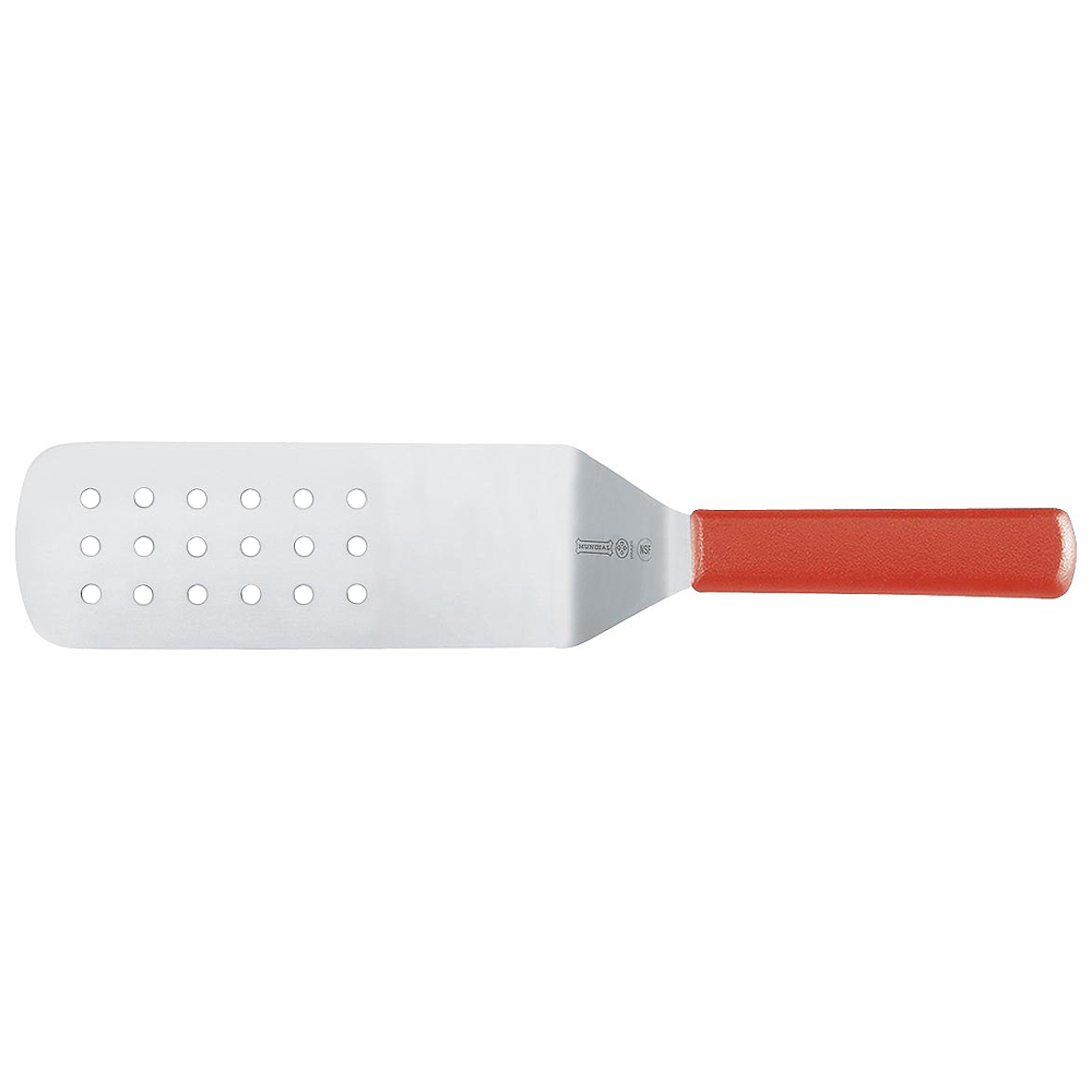 Mundial R5683 8-Inch by 3-Inch Perforated Turner, Red Handle