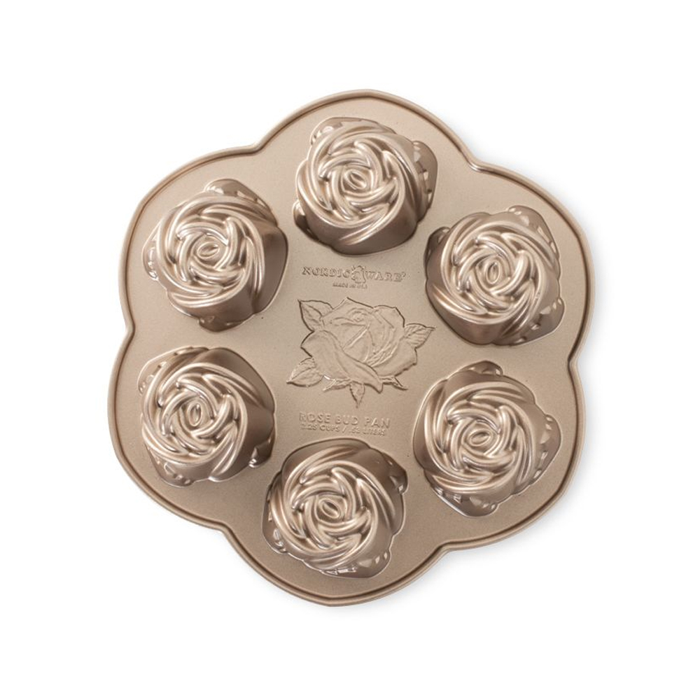 Nordic Ware Rosebud Cake Pan, 6 Cavities